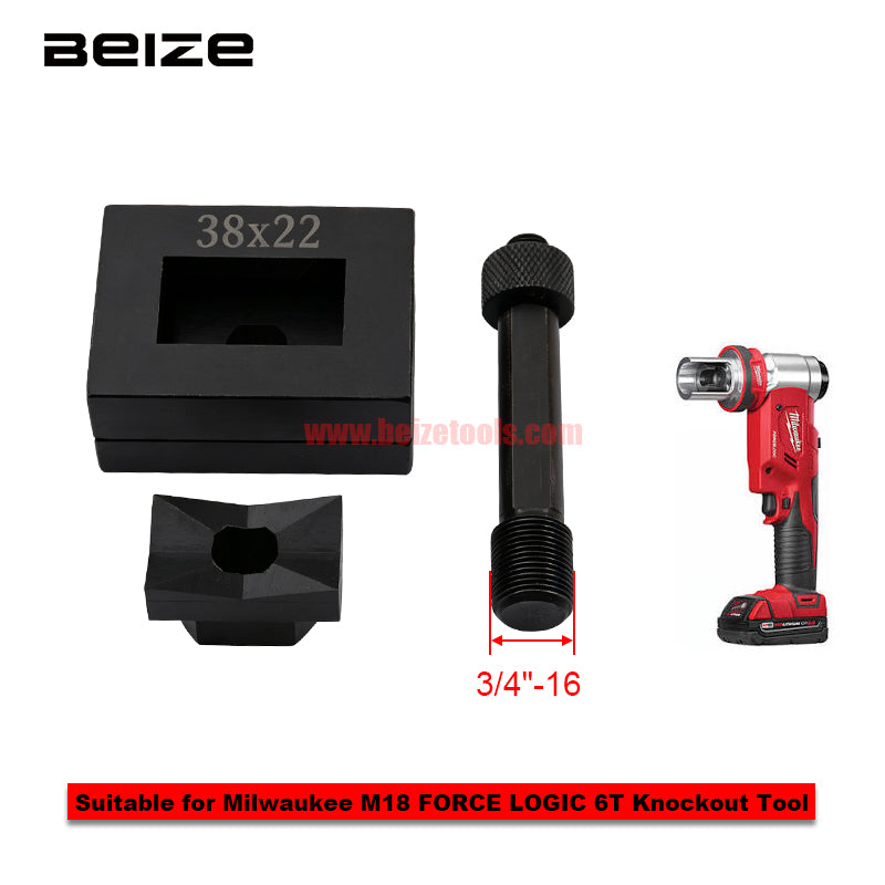 Customized Hydraulic Knockout Punch Rectangle Die for Milwaukee M18 FORCE LOGIC 6T Knockout Tool Knockout-Tool-Kit