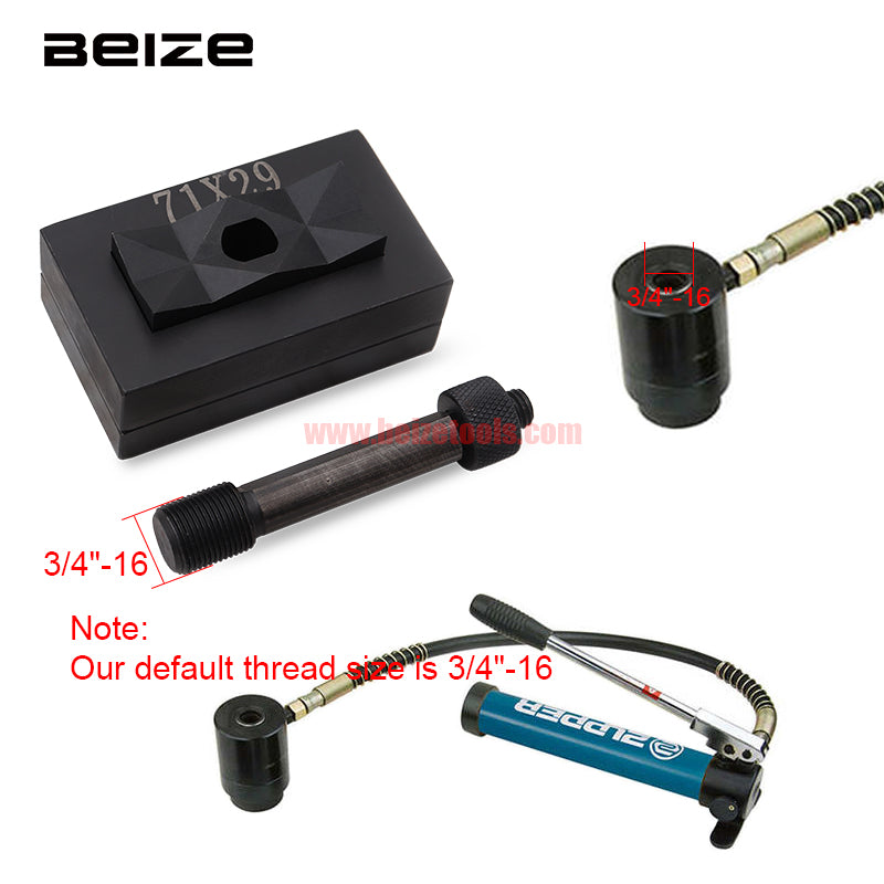 【ZUPPER SYK-15】71x29mm Hydraulic Knockout Punch Rectangle Die for ZUPPER SYK-15 MANUAL PUNCHER